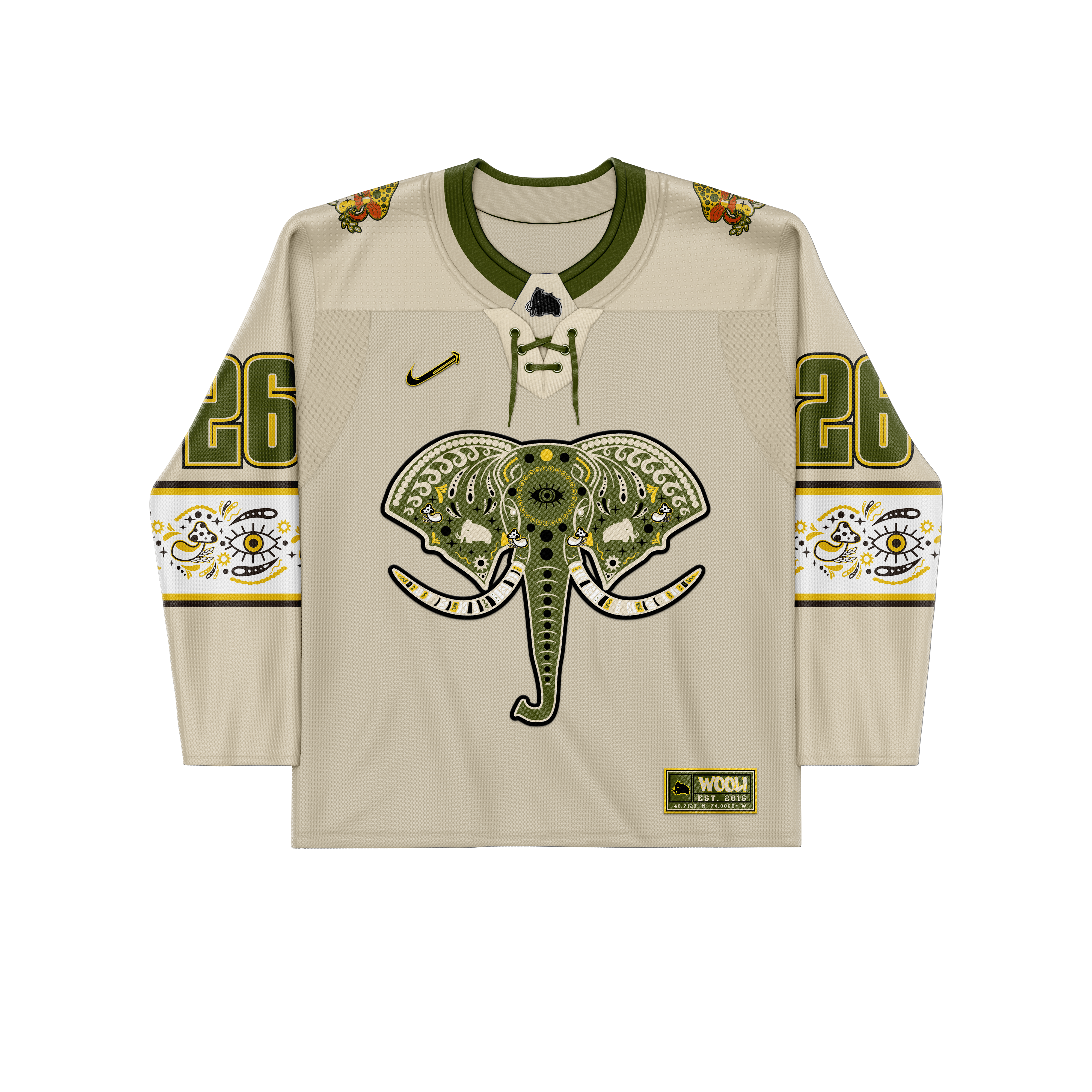 WOOLI TAN FOREST HOCKEY JERSEY