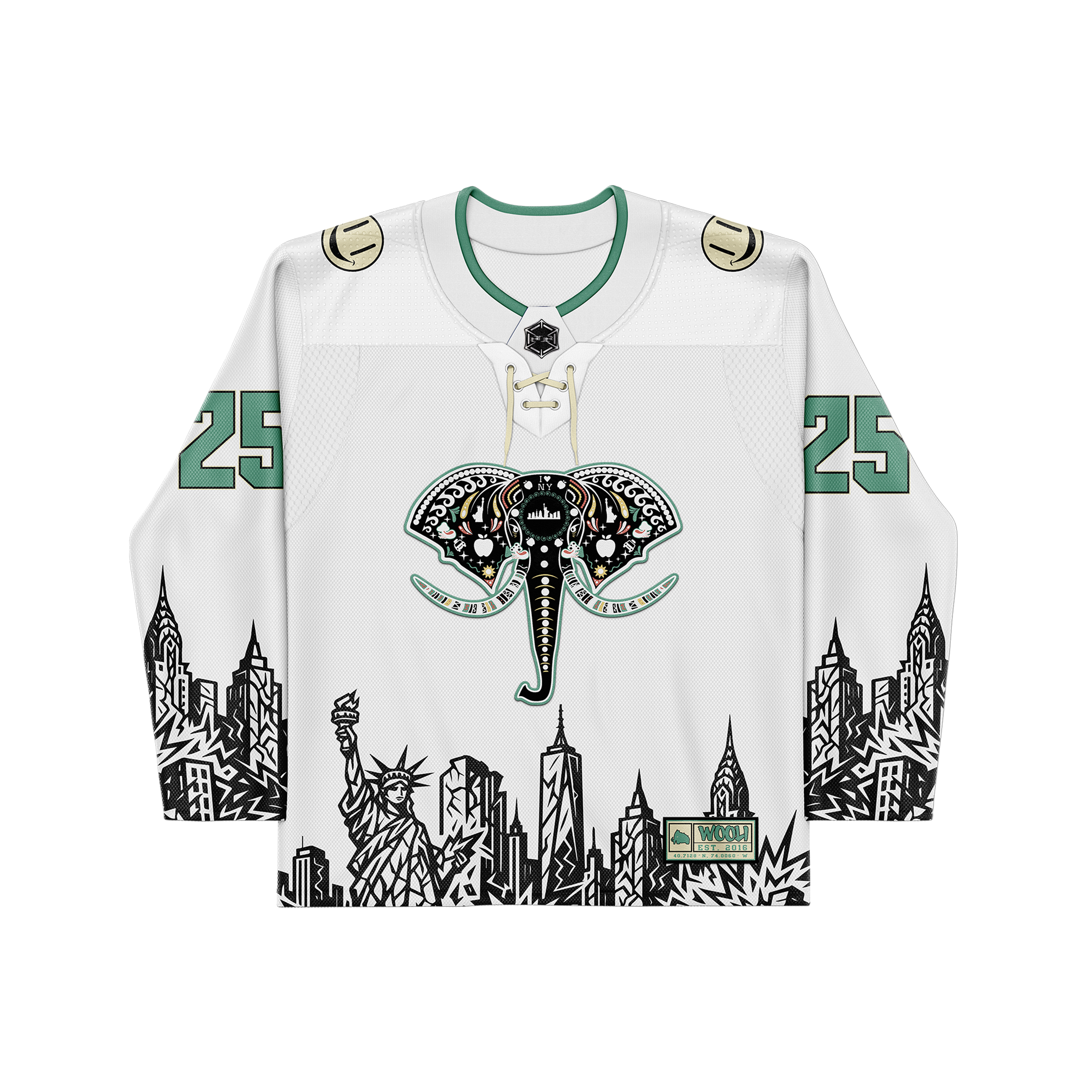WOOLI WHITE SKYLINE HOCKEY JERSEY